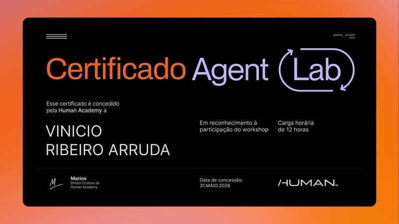 Certificado Agent Lab — Human Academy